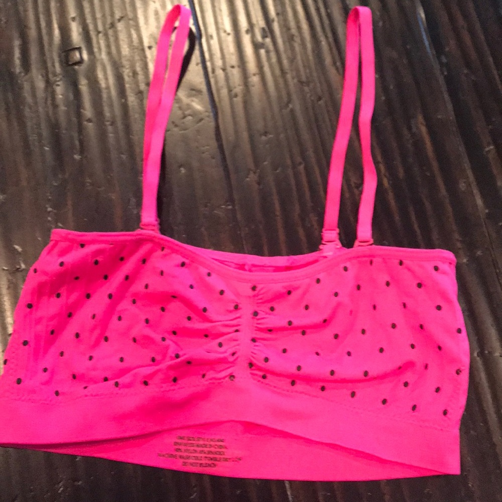 HOT PINK SPORTS BRA. One Size Fits All.
